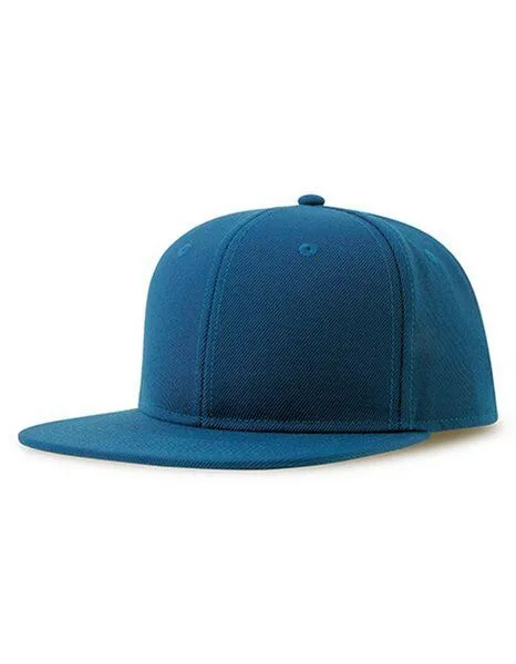 Atlantis Headwear Atlantis Headwear Basecap Flacher Schirm mit Kunststoffverschluss Snap Back, Royal, – Produktbild 2 von 3