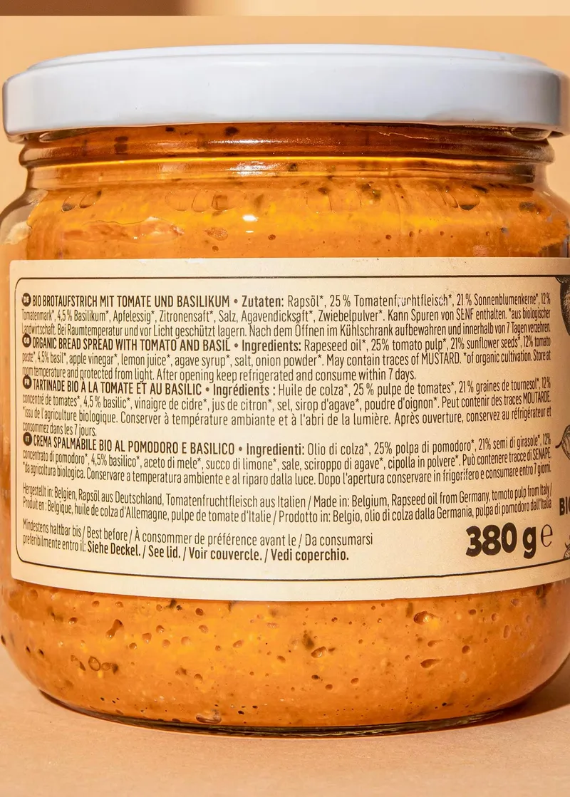 KoRo Bio Tomate Basilikum Aufstrich 380 g – Produktbild 4 von 8