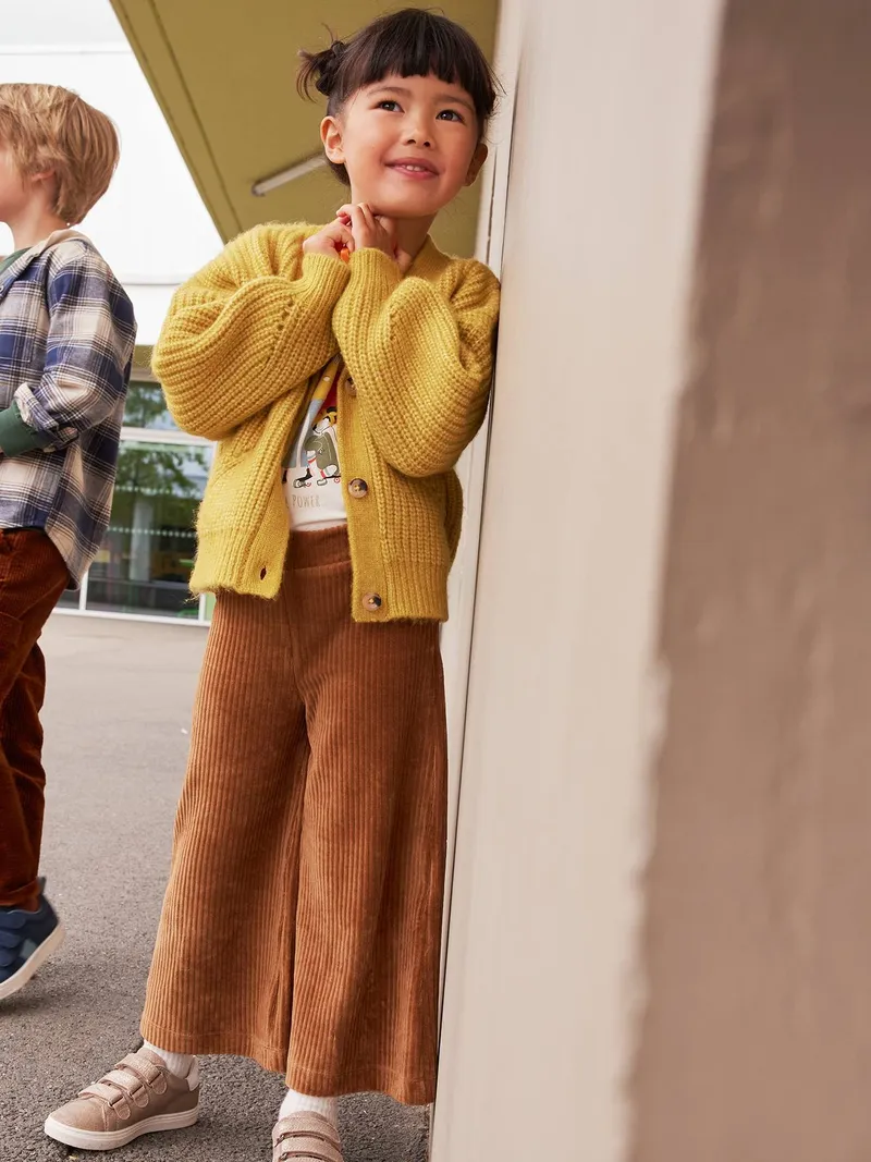 Vertbaudet Weite Mädchen Cordhose, Braun, – Produktbild 1 von 4