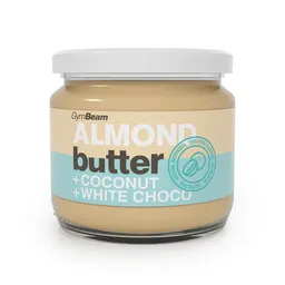GymBeam Food GymBeam Mandelbutter mit Kokosnuss und weißer Schokolade 340 g Kokos Weiße Schokolade – Produktbild 1 von 1