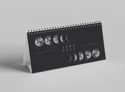 Mondkalender 2027 - Tischkalender - schwarz, beige // ShellyCreates – Produktbild 1 von 1