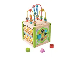 EverEarth EverEarth 5-in-1 Safari Motorikwürfel aus Holz Maße 20 x 20 x 20 cm – Produktbild 1 von 1