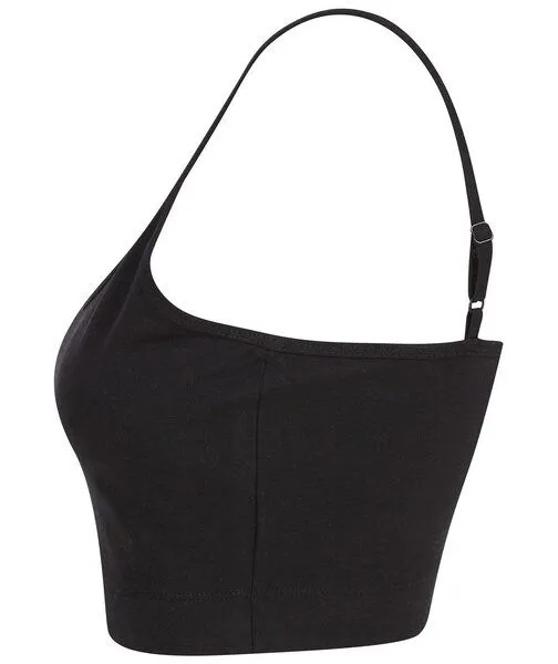 Skinnifit SF Skinnifit SF Damen Cropped Top Bauchfrei aus Recycelten Materialien, Schwarz, – Produktbild 4 von 4