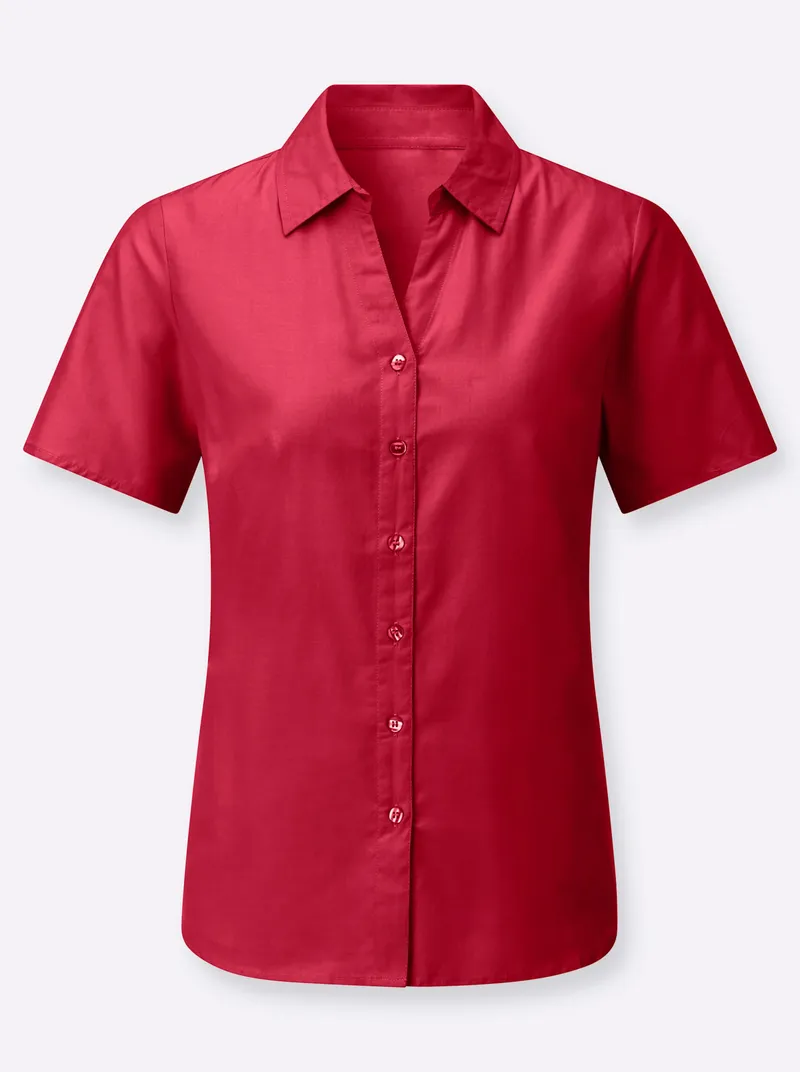 Witt Kurzarmbluse rot, Rot, – Produktbild 1 von 2