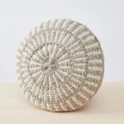 By Native By Native Kissen Salta Large, 100% Schurwolle, mulesingfrei, Naturweiß & Grau – Produktbild 1 von 1