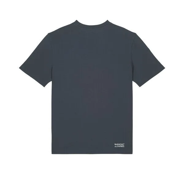 Spangeltangel Spangeltangel bedrucktes T-Shirt, Chemnitz, nachhaltig, Stadt, Herren, Damen, Unisex, Biobaumwolle, Dunkelgrau, – Produktbild 2 von 4