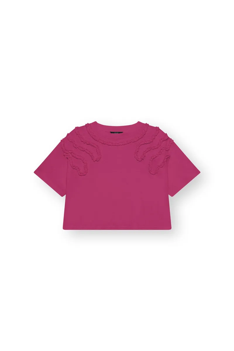 Lovjoi LOVJOI Damen vegan T-Shirt Mexine Fuchsia, Dunkelpink, – Produktbild 2 von 2