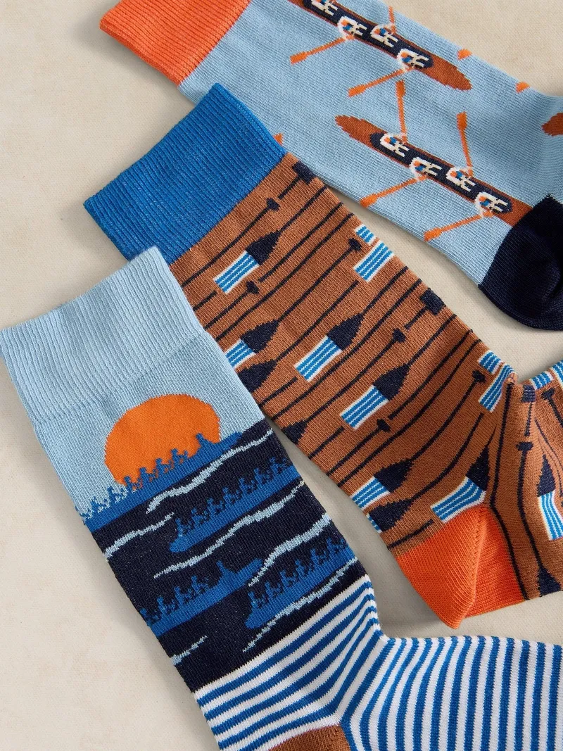White Stuff 3-er Pack Socken Regatta - 44-46, Hellblau, – Produktbild 2 von 2