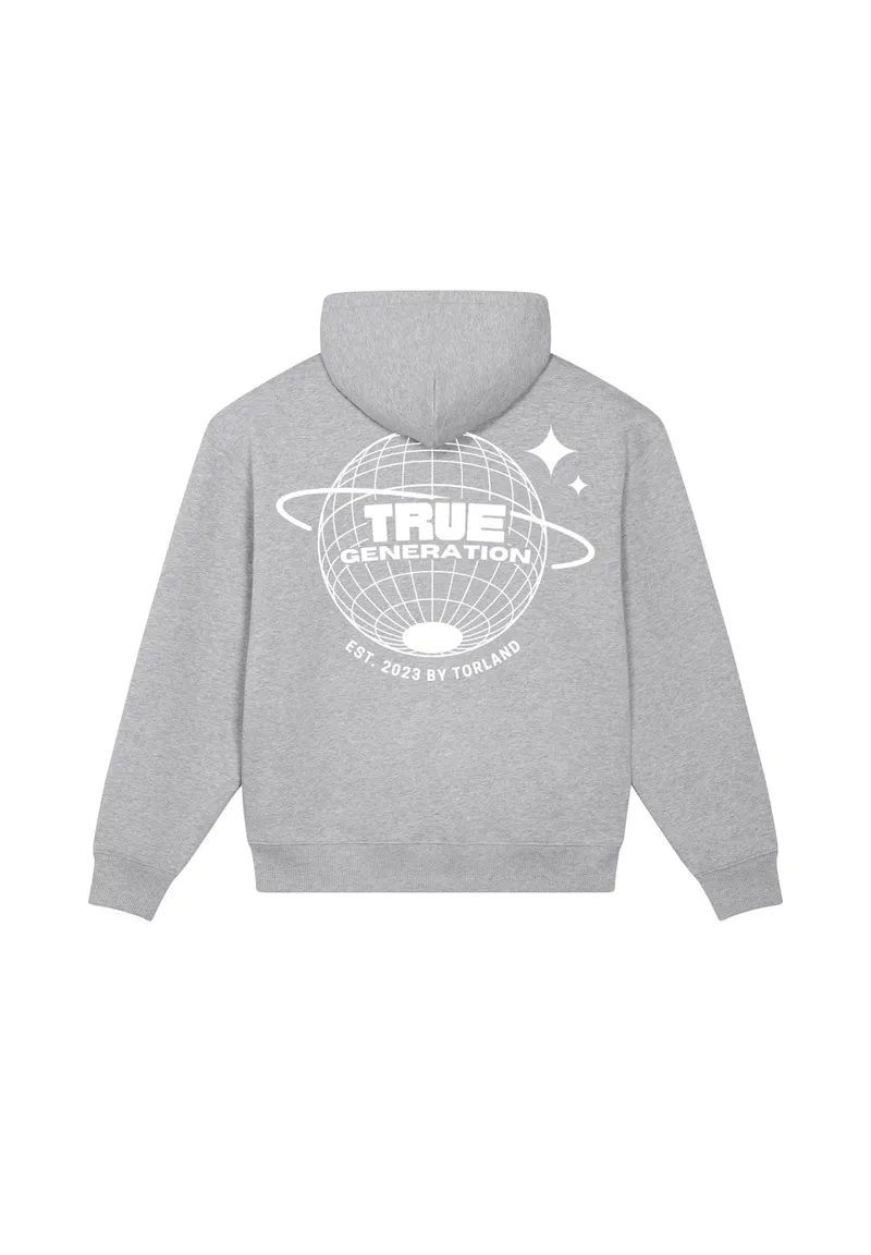 TORLAND TORLAND Herren vegan Zip Hoodie Locker, Grau, – Produktbild 1 von 2