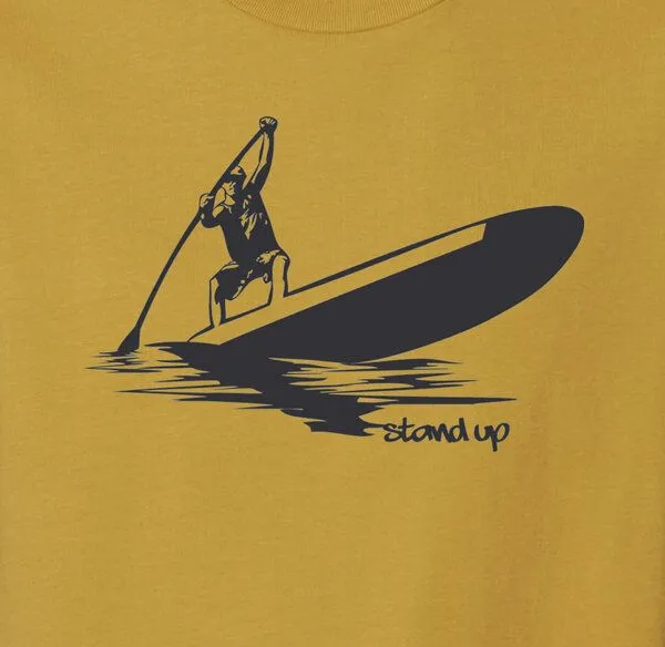 little kiwi little kiwi Unisex T-Shirt, "Standhaft", Ocker (gelb), – Produktbild 4 von 4