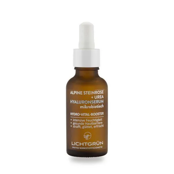 LICHTGRÜN LICHTGRÜN Hyaluronserum 4-fach mikrobiotisch Alpine Steinrose + Urea – Produktbild 1 von 5