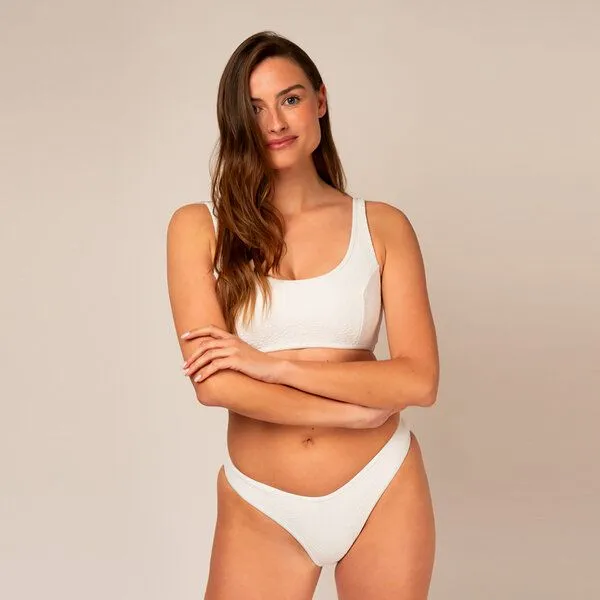 Woodlike Ocean Woodlike Ocean Contour Cheeky Bikini Pant - wendebar weiß / rose brown / lila, Weiss, – Produktbild 2 von 4