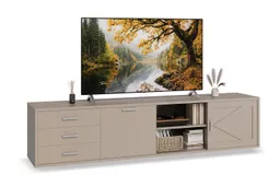 HOMAVO Lowboard TVG1 mit 3 Schubladen & Schiebetür, 160 - 180 cm (FSC®, viel Stauraum, pflegeleicht), Bodenstehendes TV-Lowboard mit Stauraum – Produktbild 1 von 1