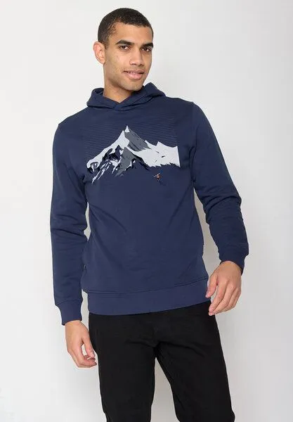 GreenBomb GREENBOMB Nature Mountain Ski Star - Kuschliger Hoodie aus Bio-Baumwolle / hochwertiger Print / GOTS / Fair & Vegan, Blau (navy), – Produktbild 1 von 4