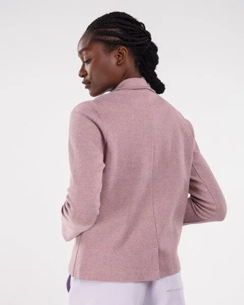 Alma & Lovis Alma & Lovis Karo-Blazerjacke in leichter Jersey-Jacquard-Qualität | Karo Jacket, Dusty rose (rosa), – Produktbild 3 von 4