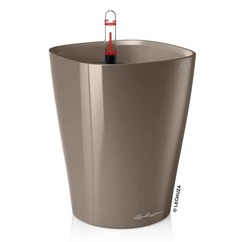 Lechuza® Lechuza® 'Deltini', taupe, ca. 15 x 15 x H 19 cm, Braungrau, – Produktbild 1 von 1