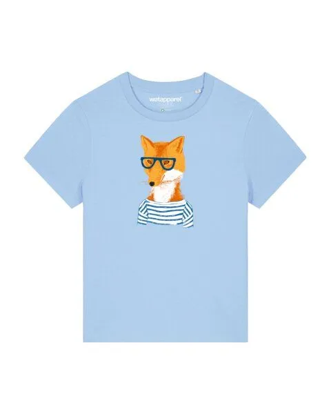 watapparel watapparel T-Shirt Frauen Fuchs, Blue soul, – Produktbild 1 von 4