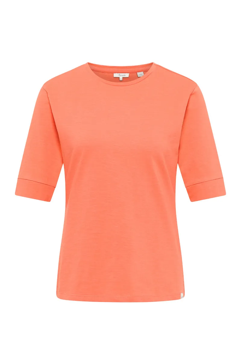 Tranquillo Tranquillo Jerseyshirt Lottee aus Bio-Baumwolle - camellia orange – Produktbild 1 von 2