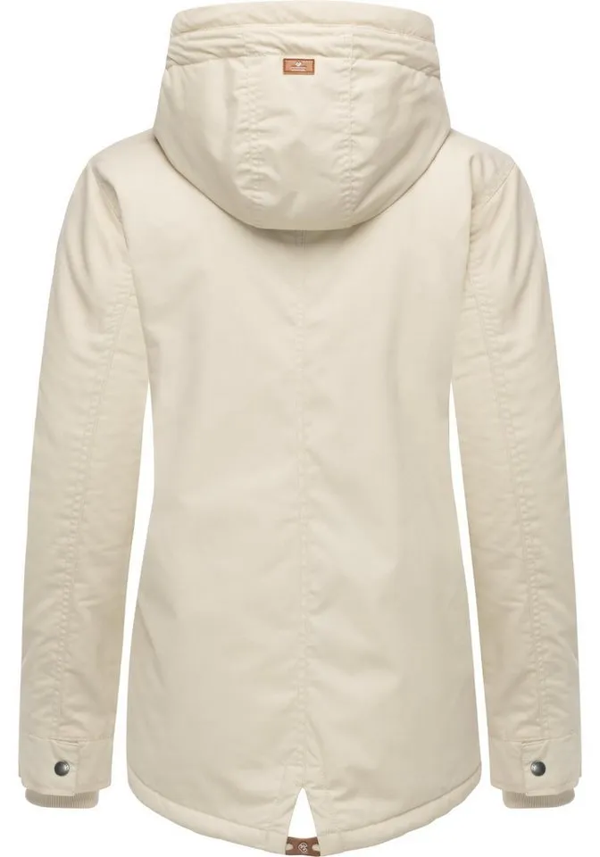 ragwear ragwear Winterjacke Parkker Warm YOUMODO Winter Parka mit kuscheligem Teddy-Innenfutter, Beige|braun, – Produktbild 4 von 5