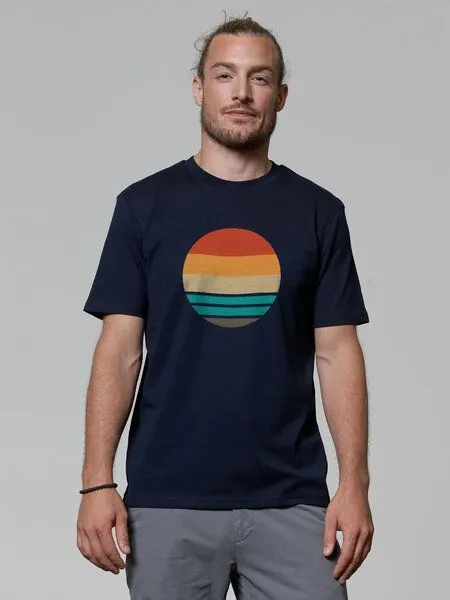 watapparel watapparel T-Shirt Retro Sunset Ocean, French navy, – Produktbild 2 von 3