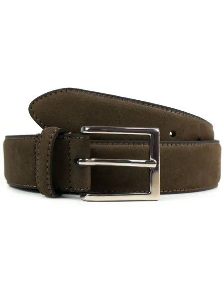 Will's Vegan Shop Will's Vegan Shop Continental-Gürtel, 3,5 cm Veganes Wildleder Herren, Schwarzes veganes wildleder, – Produktbild 4 von 4