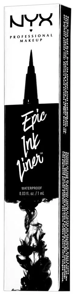 NYX PROFESSIONAL MAKEUP Eyeliner EPIC INK LINER, mit auffälliger Pigmentierung, Schwarz, – Produktbild 2 von 5