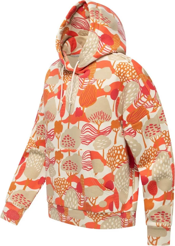 ragwear ragwear Kapuzenpullover Pirita Print Hoodie mit verstellbarer Kapuze, Braun, – Produktbild 2 von 3