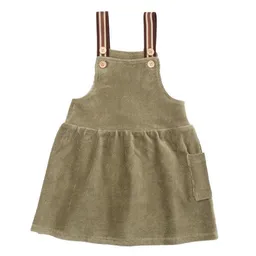 Walkiddy Kleid Cord Grün Bio-Baumwolle Walkiddy - Nachhaltig, GOTS-zertifiziert, Burnt Olive, langärmelig, umweltfreundlich, hautfreundlich, elastisch. – Produktbild 1 von 1