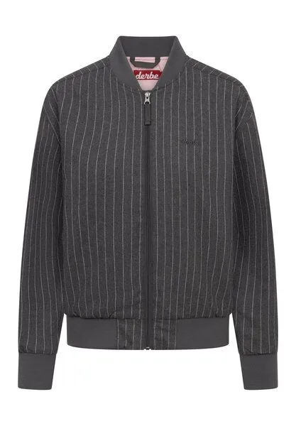 derbe derbe Übergangsjacke „Blousby Pinstripe“, Asphalt melange, – Produktbild 2 von 4