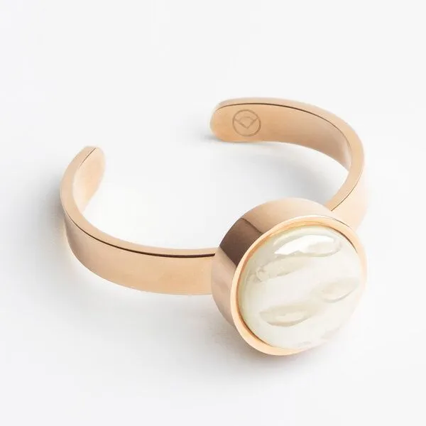 ALEXASCHA ALEXASCHA Größenverstellbarer Ring mit Stein, Grey, – Produktbild 1 von 8