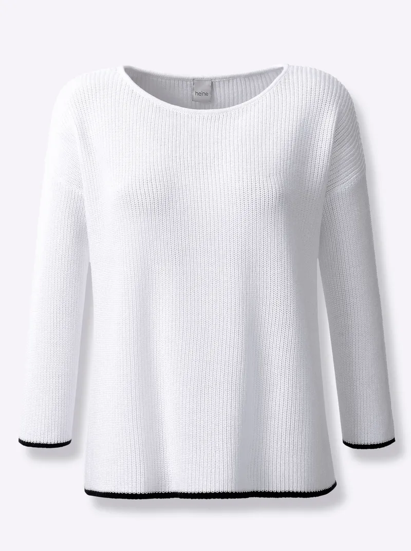 heine Strickpullover weiß, Weiß, – Produktbild 2 von 2