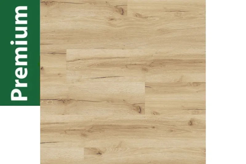 woodstore24 Premium 3D, 4,5 mm Klick Vinyl (SPC) mit integrierter Trittschalldämmung, Eiche natur, 1218 x 181 mm, 0,3 mm Nutzschicht (2,20 m² / Paket) – Produktbild 1 von 1