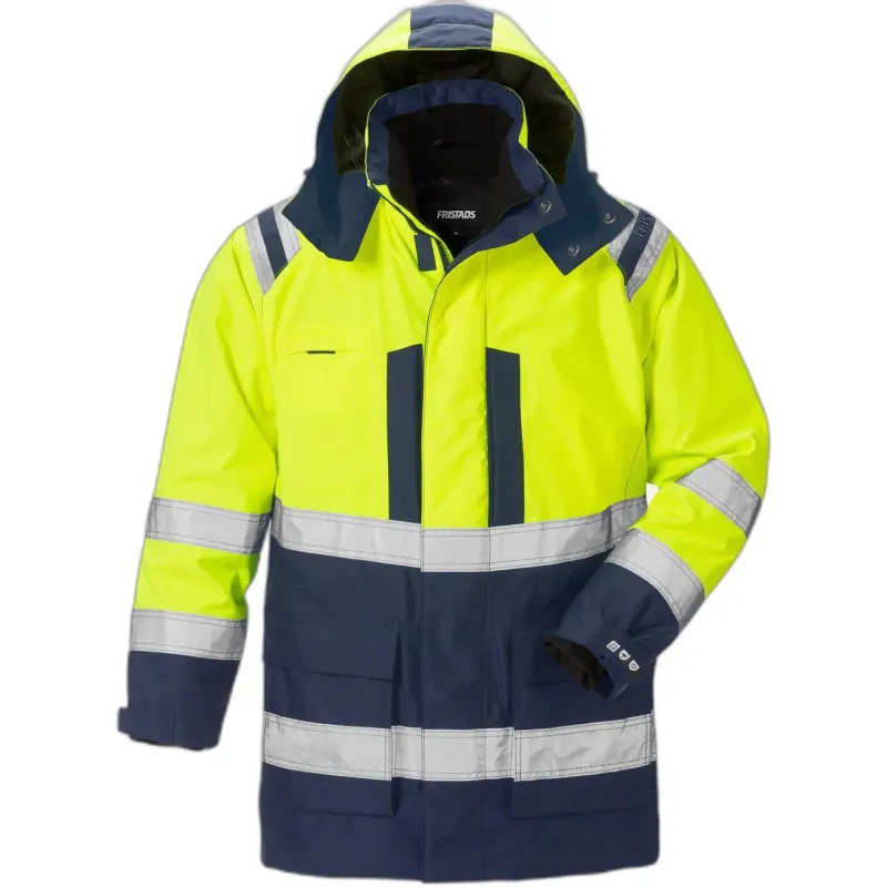 Fristads Wasserdichte 3-in-1 Jacke mit hoher Sichtbarkeit Klasse 3 Fristads Airtech® 4036 GTT, Blau, – Produktbild 2 von 2