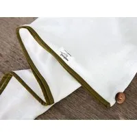 werkvoll by Lena Peter werkvoll by Lena Peter Duschturban FROTTEE, Offwhite mit grünem rand, – Produktbild 1 von 1