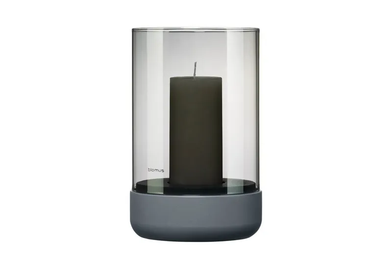 blomus Windlicht -CALMA- Glas Kerzenhalter, Stimmungslicht: modernes Deko-Design (1 St. ), Exklusive Betonoptik, Handgefertigt, Verschiedene Größen & Farben, Grau, – Produktbild 6 von 8