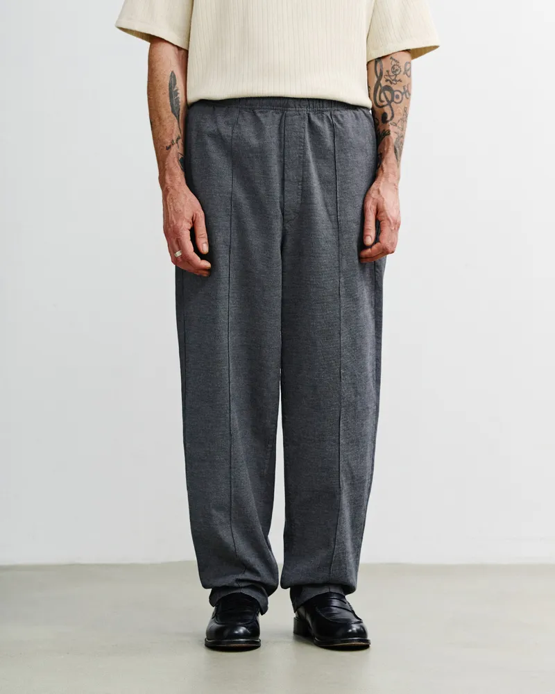 Rotholz Rotholz Herren vegan Hose, Weit Geschnitten Mit Falten Grau Meliert, Grau, – Produktbild 1 von 2