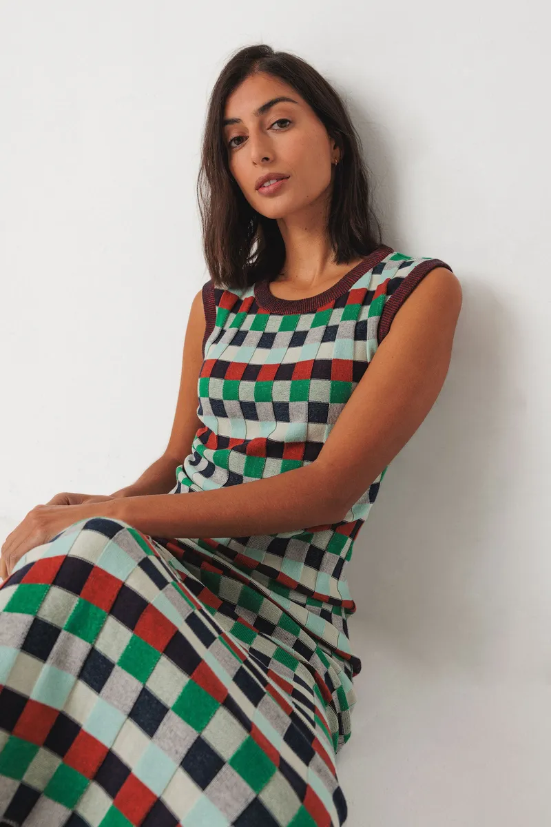 SKFK SKFK Damen vegan Kleid Idi Mehrfarbig, Schwarz, – Produktbild 2 von 2