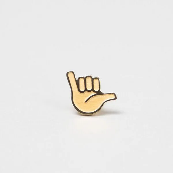 Fyngers Fyngers Ohrstecker aus chirurgischen Edelstahl hochglanzpoliert HANG LOOSE, Gold, – Produktbild 1 von 7