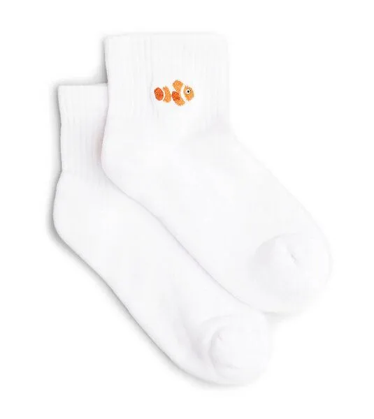 Natural Vibes Natural Vibes Nemo Sneaker-Socken aus Biobaumwoll-Mix, Weiss, – Produktbild 1 von 3