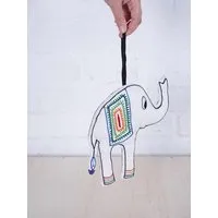 Jyoti - Fair Works Jyoti - Fair Works Bio-Baumwoll Kuscheltier Elefant Emil weiß bestickt – Produktbild 1 von 1