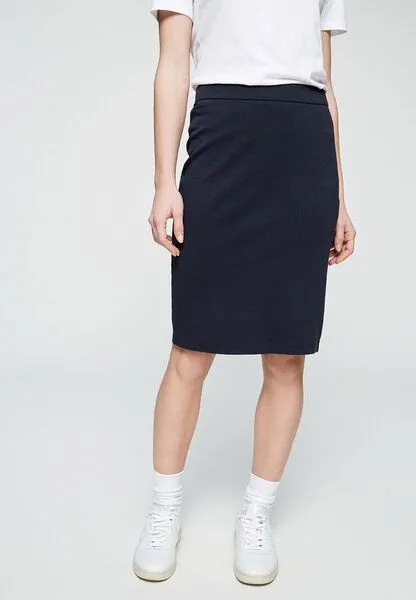 ARMEDANGELS ARMEDANGELS AGATAA - Damen Bleistiftrock aus Bio-Baumwolle, Navy, – Produktbild 1 von 4