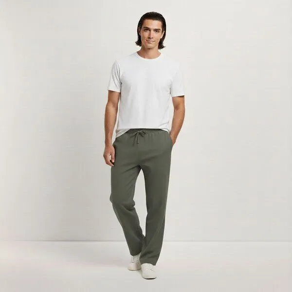 YTWOO YTWOO Relaxed Unisex Jogger, Organic khaki, – Produktbild 2 von 4