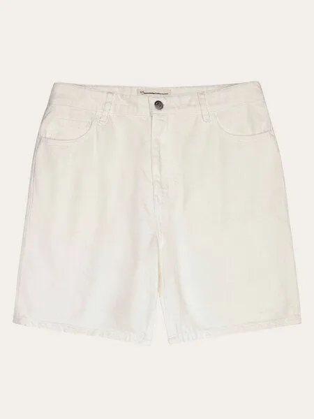 KnowledgeCotton Apparel KnowledgeCotton Apparel Flint Raw Twill Short Herren, Egret / offwhite, – Produktbild 1 von 3