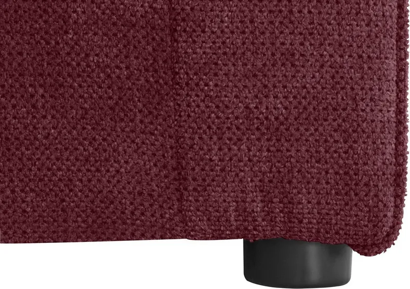 DOMO collection Ecksofa Papenburg B/T/H: 242/190/84 cm L-Form, wahlweise mit Bettfunktion, Langer Schenkel links oder rechts, Lila, – Produktbild 1 von 5