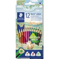 Staedtler Staedtler Noris colour Buntstifte, "Upcycled Wood", farbig sortiert, 12 Stk., Dreikant – Produktbild 3 von 3