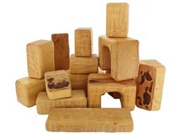 bikeho Holzbausteine natur, Erlenholz 14-teilig – Produktbild 1 von 1