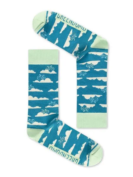 GreenBomb GREENBOMB Clouds Socks - Lässige Socken aus Bio-Baumwoll Mix / hochwertiger Print / Fair & Vegan, Weiß (mix), – Produktbild 1 von 2