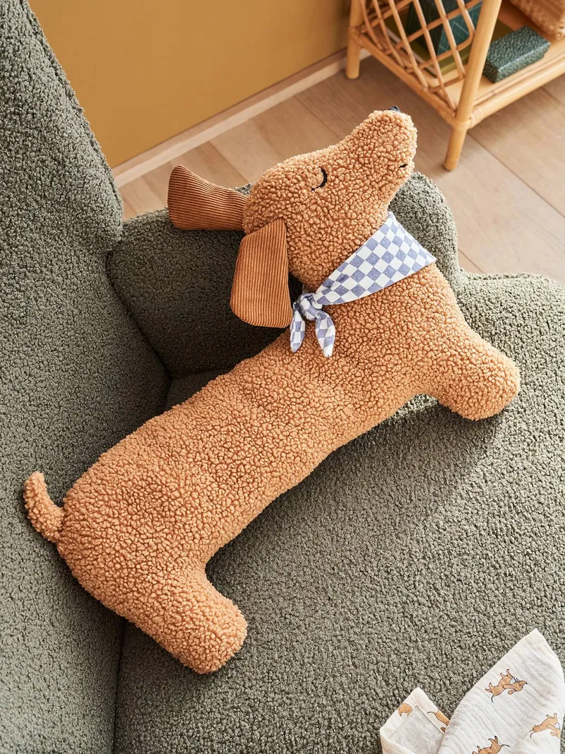 Vertbaudet Deko-Kissen DACKEL Kinderzimmer, Braun, – Produktbild 1 von 4