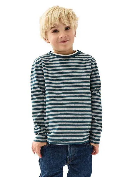 Band of Rascals Band of Rascals Striped Longsleeve, Dark-petrol, – Produktbild 1 von 3