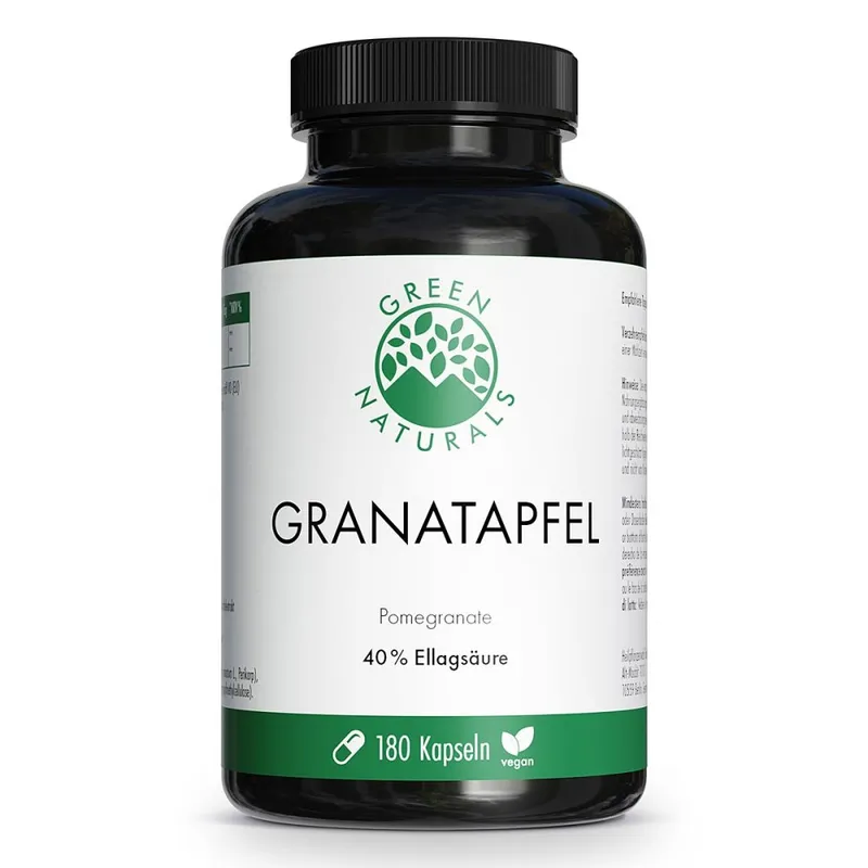 Green Naturals Green Naturals Granatapfel + 40% Ellagsäure Kapseln – Produktbild 1 von 2